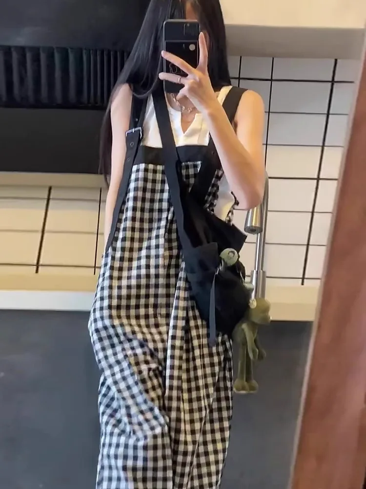 Лето 2023, женские клетчатые брюки-карго, комплект свободного покроя, цветной костюм Blo из двух предметов, корейский ансамбль Sle Faion
Лето 2023, женские клетчатые брюки-карго, комплект свободного покроя, цветной костюм Blo из двух предметов, корейский ансамбль Sle Faion