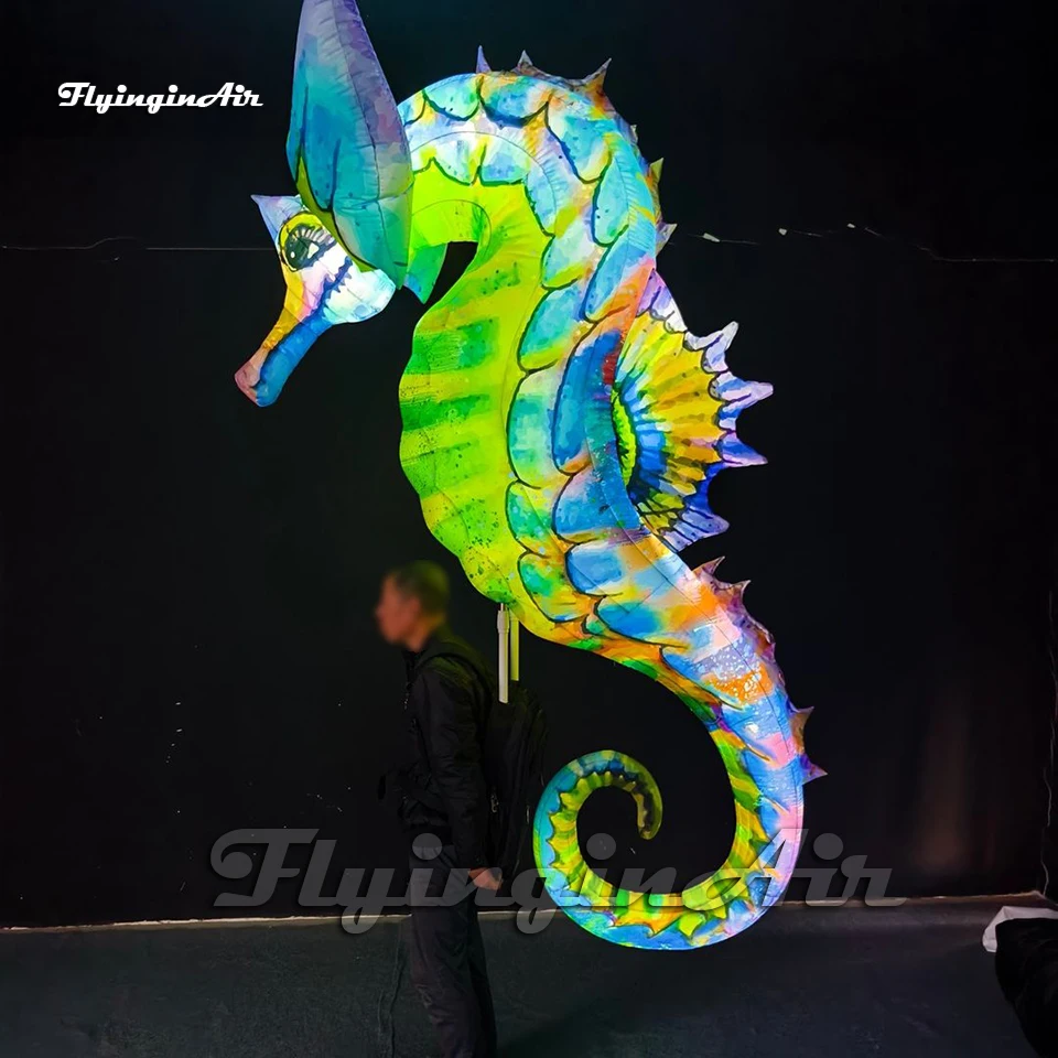 2m/3m Parade Animal Walking Inflatable Seahorse Puppet Sea Creature Balloon Blow Up Hippocampus Costume For Event Show
2m/3m Parade Animal Walking Inflatable Seahorse Puppet Sea Creature Balloon Blow Up Hippocampus Costume For Event Show