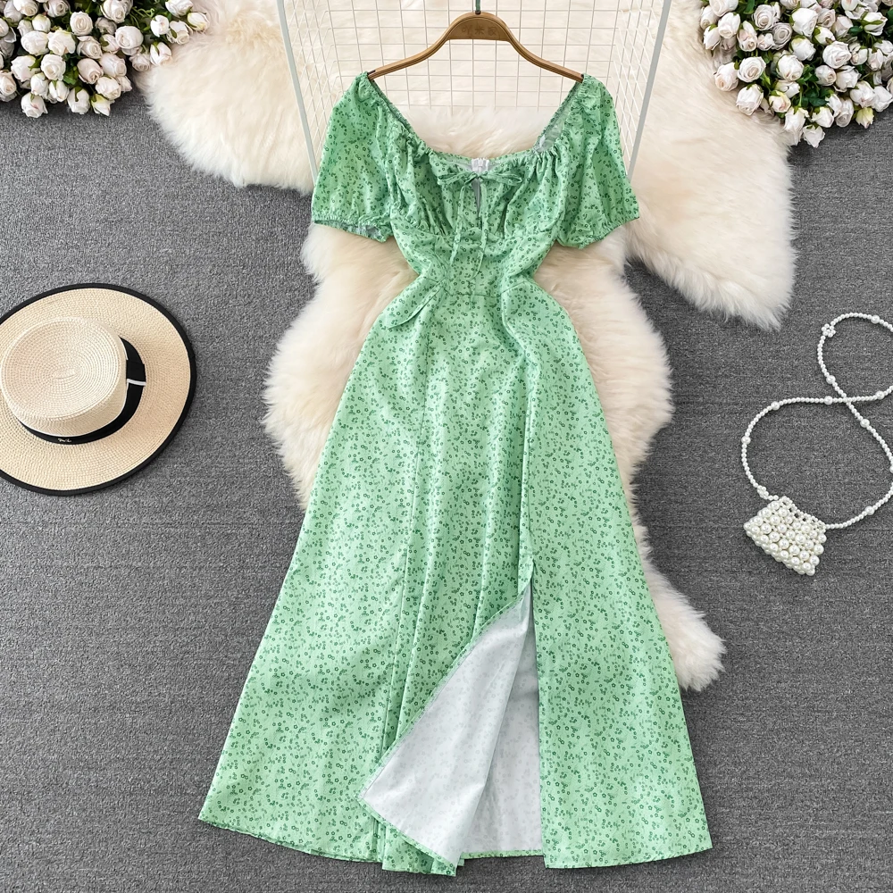 Women's Vintage Floral Chiffon Dress, Elegant Korean Party Dress, Short Sleeve, square Neck Midi Dress, Fall Dresses, 2025
Women's Vintage Floral Chiffon Dress, Elegant Korean Party Dress, Short Sleeve, square Neck Midi Dress, Fall Dresses, 2025