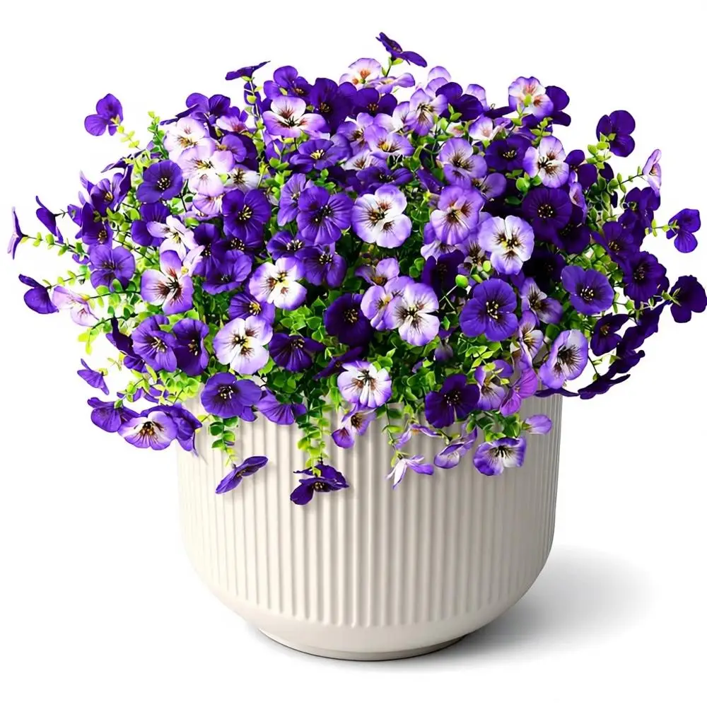 Artificial Pansy Arrangement, 12 UV-Resistant Silk Flowers for Outdoor Spring/Summer Decor, Suitable for Planters, Porch, Yard,
Artificial Pansy Arrangement, 12 UV-Resistant Silk Flowers for Outdoor Spring/Summer Decor, Suitable for Planters, Porch, Yard,