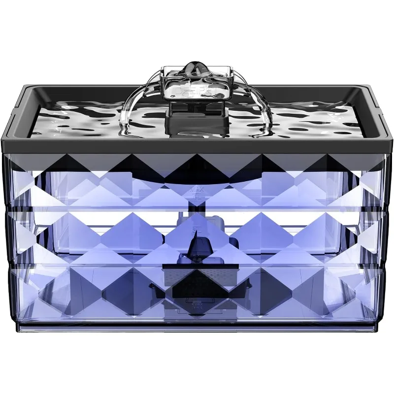 Cat Water Fountain, 135oz/4L Ultra Quiet Automatic Pet Water Fountain with Colorful LED Indicator for Water Shortage Alert
Cat Water Fountain, 135oz/4L Ultra Quiet Automatic Pet Water Fountain with Colorful LED Indicator for Water Shortage Alert