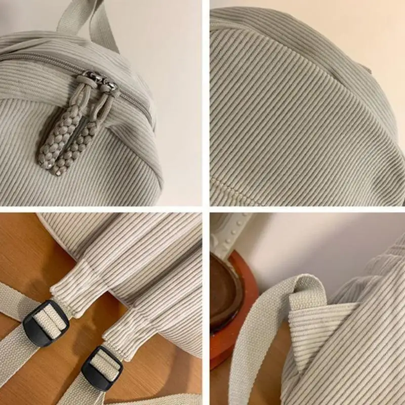 340D School Bags Double Strap Shoulder Bags Versatile Solid Color Backpack for Girl Student Large Capacity Corduroy Book Bag
340D School Bags Double Strap Shoulder Bags Versatile Solid Color Backpack for Girl Student Large Capacity Corduroy Book Bag