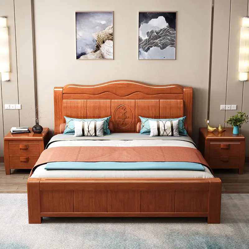Chinese Style Wooden Beds Modern Minimalist Double Bed Bedroom Furniture Economical Storage Big Bed
Chinese Style Wooden Beds Modern Minimalist Double Bed Bedroom Furniture Economical Storage Big Bed