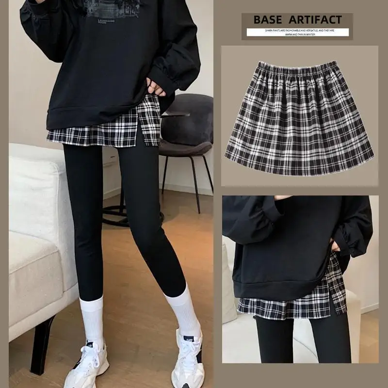 Women's plus Size Plaid Hoodie Base Layer Inner Wear High Waist A-Line ort Skirt Faionable Trendy Butt Covering Skirt
Women's plus Size Plaid Hoodie Base Layer Inner Wear High Waist A-Line ort Skirt Faionable Trendy Butt Covering Skirt
