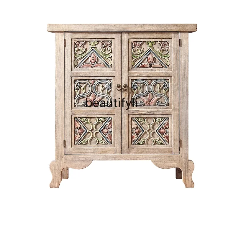 new style Handmade Carved Painted Entrance Cabinet Southeast Asian Style Poplar Multi-Layer Storage Cabinet ss 7304
new style Handmade Carved Painted Entrance Cabinet Southeast Asian Style Poplar Multi-Layer Storage Cabinet ss 7304