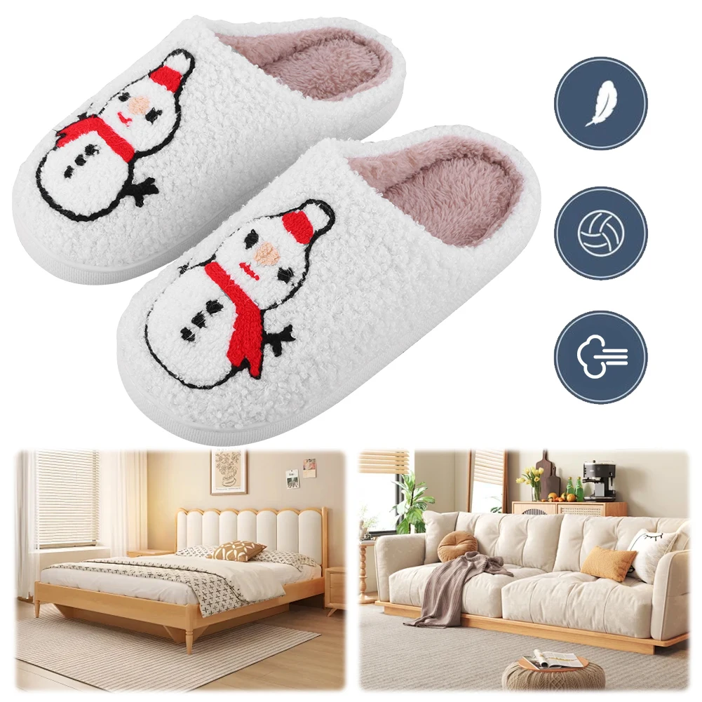 Christmas Snowman Slippers Comfortable Plush Home Slippers Anti Slip Fluffy Snowman Slippers Soft Couple Slippers for Men Women
Christmas Snowman Slippers Comfortable Plush Home Slippers Anti Slip Fluffy Snowman Slippers Soft Couple Slippers for Men Women