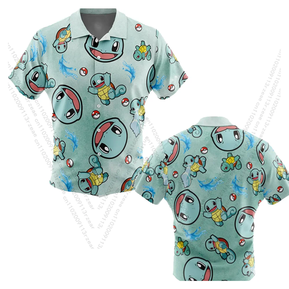 Summer Anime Pokemon Squirtle Squad Alolan Hawaii Beach Shirt Men's Y2K Cosplay Harajuku Print Kid Fashion Casual Trends Shirt
Summer Anime Pokemon Squirtle Squad Alolan Hawaii Beach Shirt Men's Y2K Cosplay Harajuku Print Kid Fashion Casual Trends Shirt