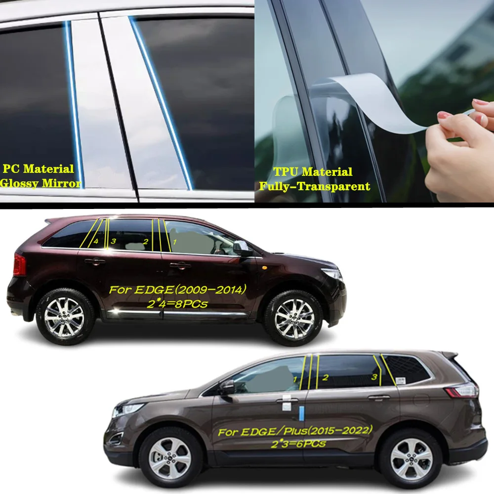 For Ford EDGE PLUS 2009-2014 2015-2022 Car TPU/Glossy Mirror Pillar Post Cover Door Trim Window Molding Sticker Accessories
For Ford EDGE PLUS 2009-2014 2015-2022 Car TPU/Glossy Mirror Pillar Post Cover Door Trim Window Molding Sticker Accessories