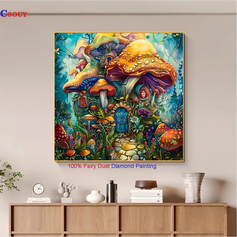 Csouy 100% Fairy Dust Diy Diamond Painting Cross Stitch Mushroom Villa Flowers Square Crystal Embroidery Mosaic Decor Needlework
Csouy 100% Fairy Dust Diy Diamond Painting Cross Stitch Mushroom Villa Flowers Square Crystal Embroidery Mosaic Decor Needlework