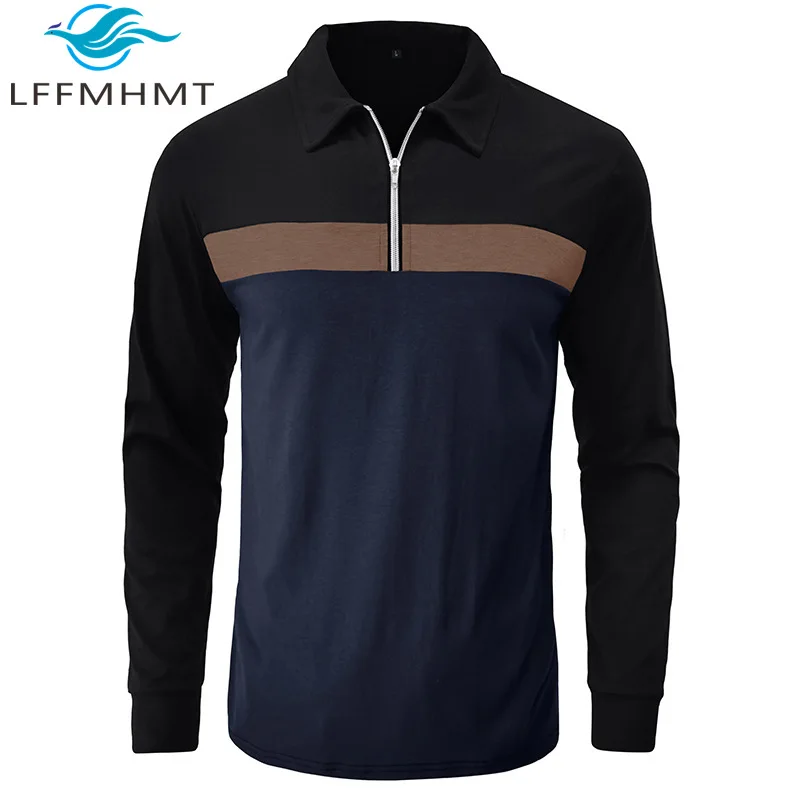 American Style Polo T-shirts For Men Winter Fall Fashion Patchwork Long Sleeve Loose Casual Comfortable Daily Pullover Tops Male
American Style Polo T-shirts For Men Winter Fall Fashion Patchwork Long Sleeve Loose Casual Comfortable Daily Pullover Tops Male
