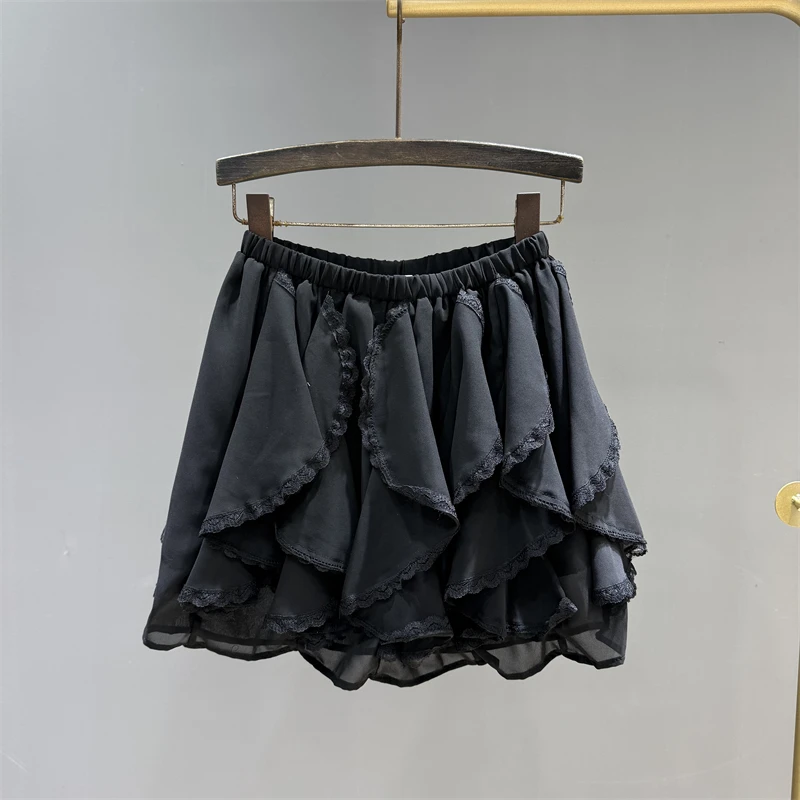 Lace Splicing Irregular Cake Skirt Women's Summer Pure Desire To Reduce Age and Look Thin High Waist Mini Skirts Girls Ladies
Lace Splicing Irregular Cake Skirt Women's Summer Pure Desire To Reduce Age and Look Thin High Waist Mini Skirts Girls Ladies