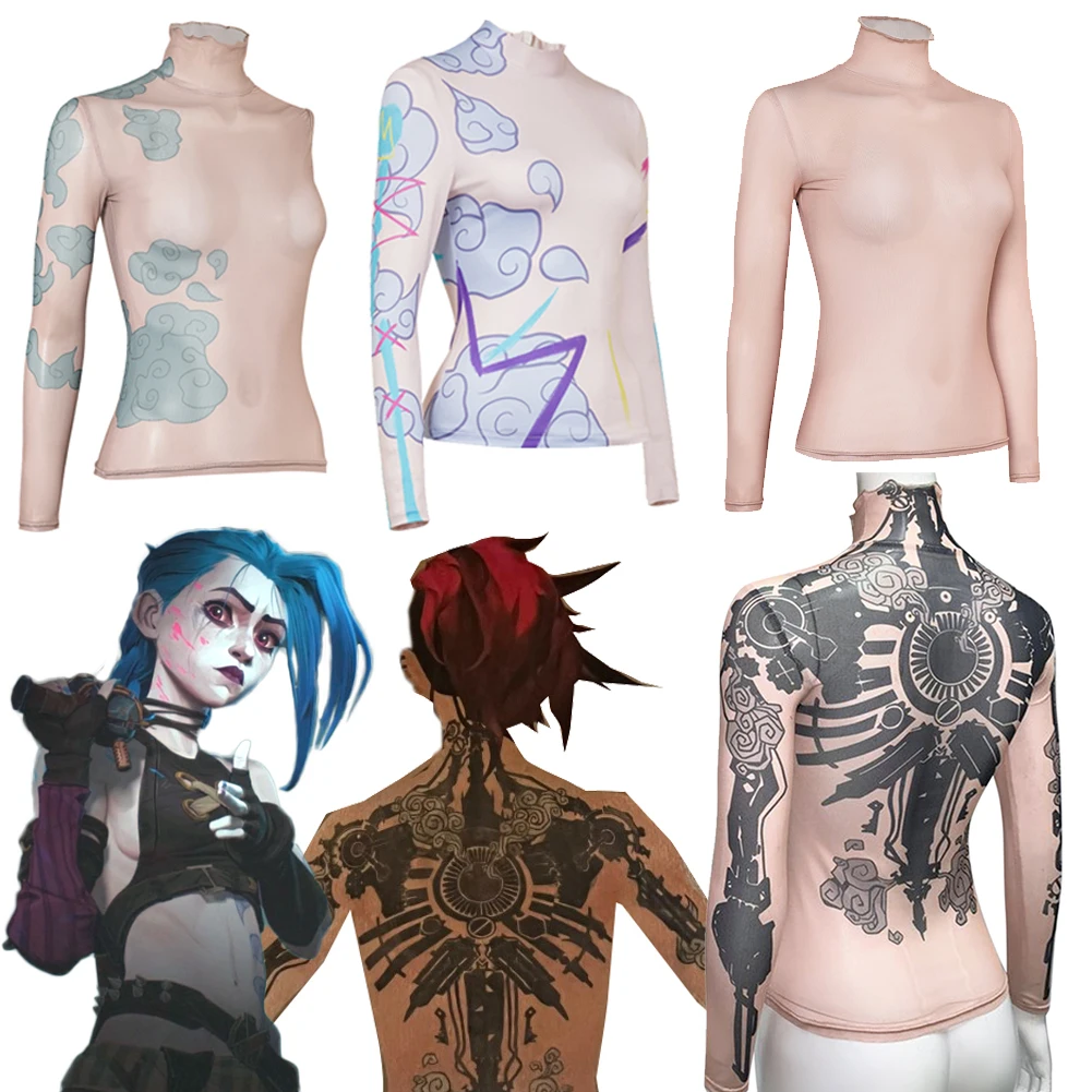 Arcane Vi Jinx Cosplay Fantasy Tattoo Printed Tops 2024 Game LoL TV 2 Costume Disguise Adult Women Roleplay Fantasia Outfits
Arcane Vi Jinx Cosplay Fantasy Tattoo Printed Tops 2024 Game LoL TV 2 Costume Disguise Adult Women Roleplay Fantasia Outfits