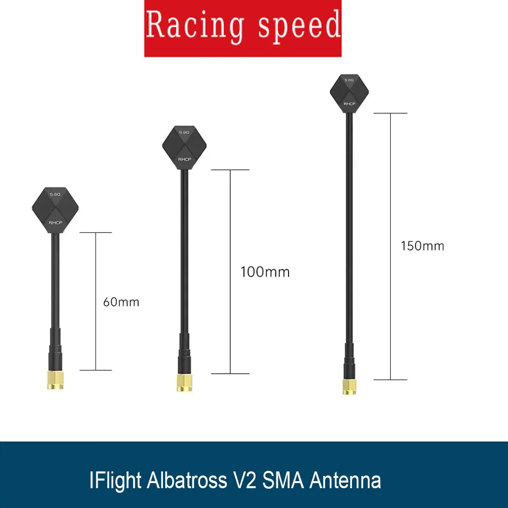 IFlight Albatross V2 SMA 5.8GHz 2.4dBi Antenna LHCP RP SMA / RHCP SMA 60MM/100MM/150MM for FPV Racing Drone Part
IFlight Albatross V2 SMA 5.8GHz 2.4dBi Antenna LHCP RP SMA / RHCP SMA 60MM/100MM/150MM for FPV Racing Drone Part