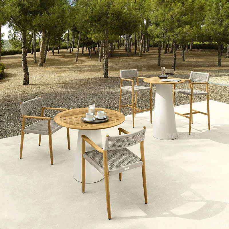 Outdoor tables and chairs rattan courtyard open-air garden rattan chairs leisure sunscreen waterproof balcony teak dining table
Outdoor tables and chairs rattan courtyard open-air garden rattan chairs leisure sunscreen waterproof balcony teak dining table