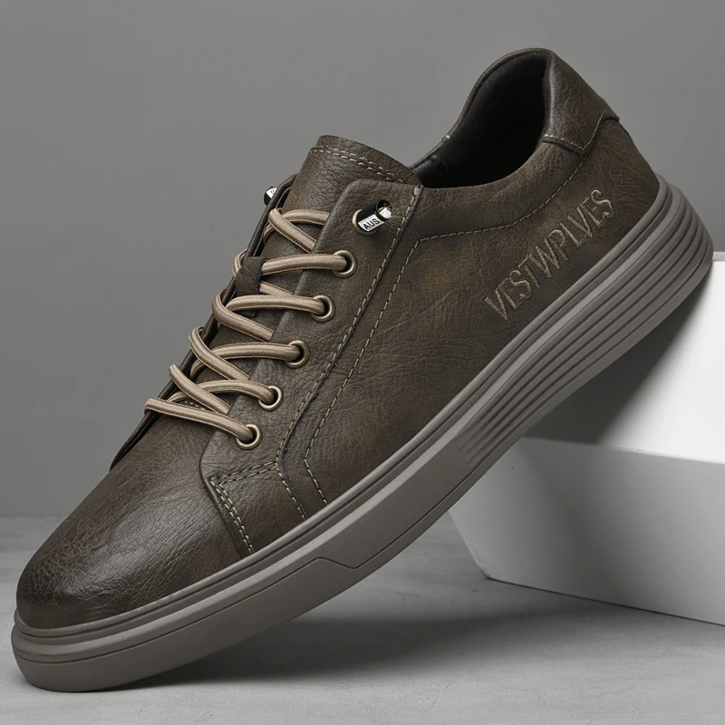 2025 Men's New Autumn Leather Panel Sneakers - Breathable White Shoes for Casual & Sporty Wear 
2025 Men's New Autumn Leather Panel Sneakers - Breathable White Shoes for Casual & Sporty Wear