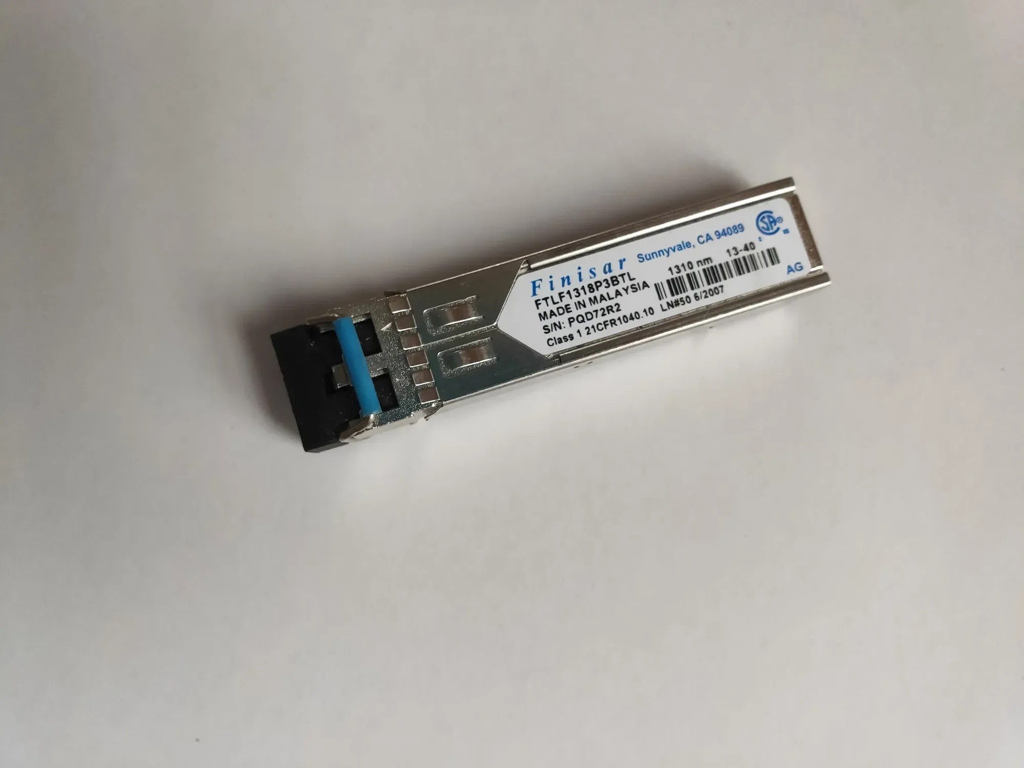 Original New Finisar 1.25g 10km 1310nm Optical Fiber FTLF1318P3BTL Gigabit SFP Transceiver
Original New Finisar 1.25g 10km 1310nm Optical Fiber FTLF1318P3BTL Gigabit SFP Transceiver