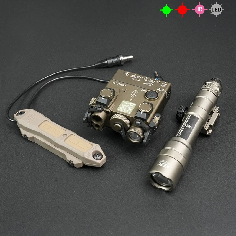 Тактический металлический DBAL-A2 красный, зеленый ИК-лазер + фонарик M600B + двойной переключатель давления, комбинированный набор AR15, страйкбольный охотничий фонарь
Тактический металлический DBAL-A2 красный, зеленый ИК-лазер + фонарик M600B + двойной переключатель давления, комбинированный набор AR15, страйкбольный охотничий фонарь