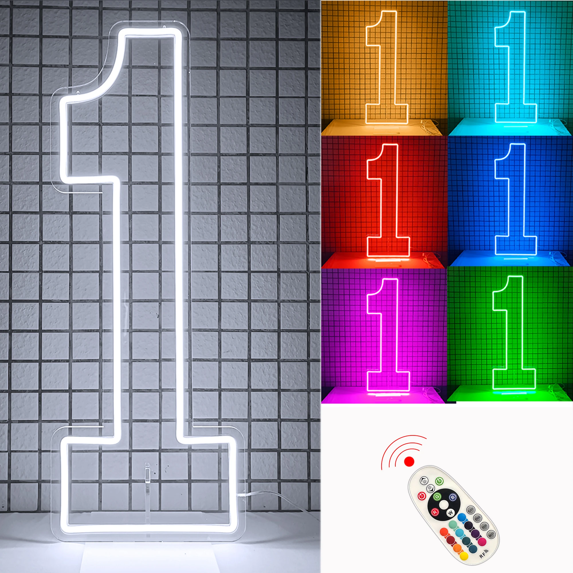 30inch LED Neon Sign Large Numbers 76cm RGB Flashing Digital Light Sweet 16 18 21 Birthday Gift Baby Night Light Acrylic
30inch LED Neon Sign Large Numbers 76cm RGB Flashing Digital Light Sweet 16 18 21 Birthday Gift Baby Night Light Acrylic