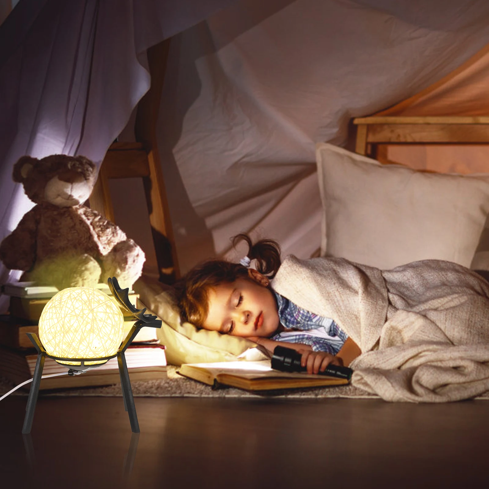 Deer Table Lamp Rattan Ball Design Night Creative Light USB Holiday Decoration
Deer Table Lamp Rattan Ball Design Night Creative Light USB Holiday Decoration