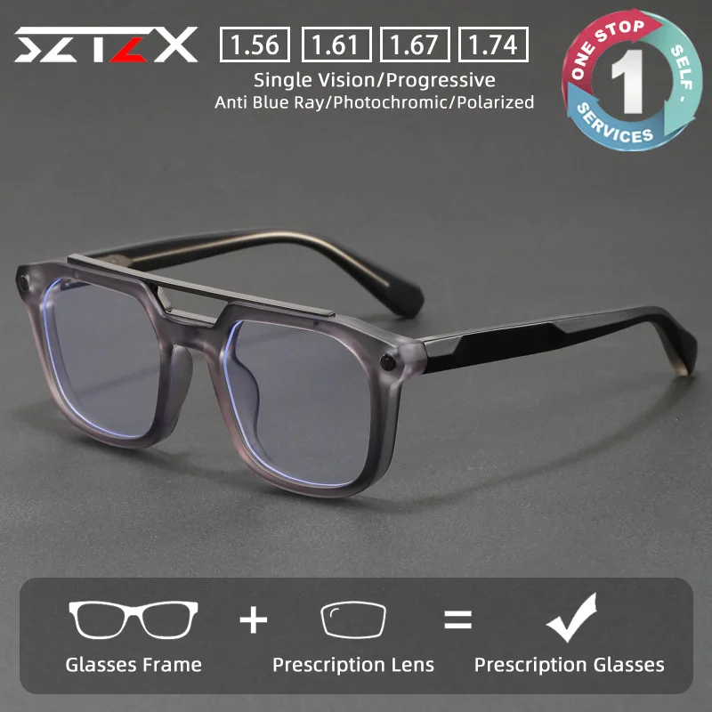 SZTZX Vintage Classic Prescription Glasses Blue Light Blocking Anti-Reflective Myopia Eyewear Pilot Progressive Reading Glasses
SZTZX Vintage Classic Prescription Glasses Blue Light Blocking Anti-Reflective Myopia Eyewear Pilot Progressive Reading Glasses