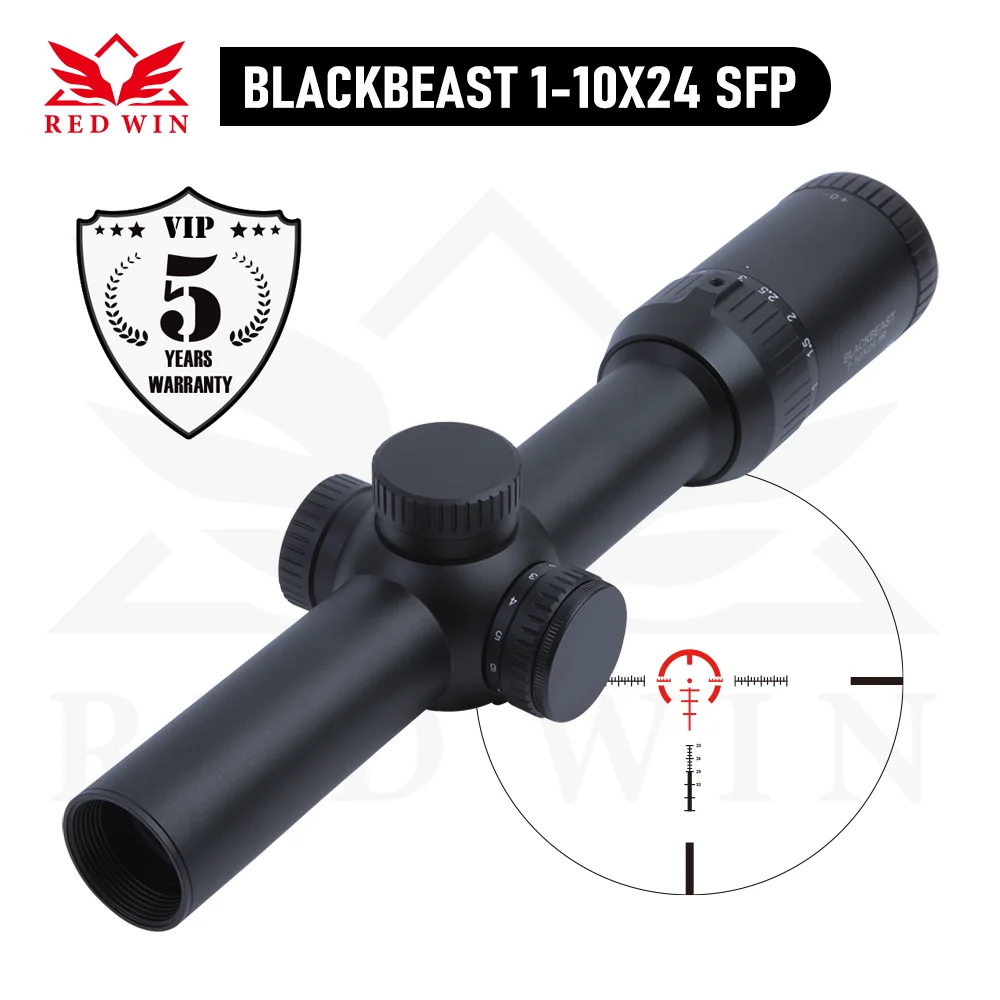 Red Win Blackbeast 1-10x24 IR LPOV Scope Wilder F.O.V. Extrem Low Dispersion 11IR Tactical BDC Rangefinding Reticle For Hunting
Red Win Blackbeast 1-10x24 IR LPOV Scope Wilder F.O.V. Extrem Low Dispersion 11IR Tactical BDC Rangefinding Reticle For Hunting