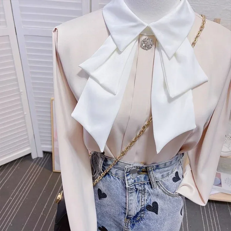 Women Clothing Fashion Solid Loose Shirts Spring Office Lady Elegant Ruffles Casual Blouses Female Diamonds Sweet Chic Top Z231
Women Clothing Fashion Solid Loose Shirts Spring Office Lady Elegant Ruffles Casual Blouses Female Diamonds Sweet Chic Top Z231