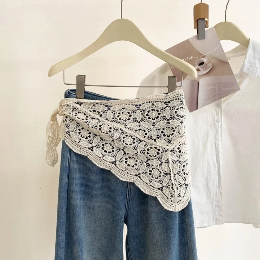 Spring Summer Cotton Knitted Triangle Scarf Layered Wear Waist Towel Artistic Rural Style Half-length Skirt Women's Headwear
Spring Summer Cotton Knitted Triangle Scarf Layered Wear Waist Towel Artistic Rural Style Half-length Skirt Women's Headwear