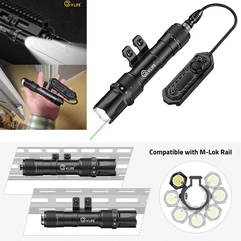 CVLIFE 1900 Lumens Rechargeable Green Laser Light Combo Compatible with Remote Pressure Switch Strobe Mode
CVLIFE 1900 Lumens Rechargeable Green Laser Light Combo Compatible with Remote Pressure Switch Strobe Mode