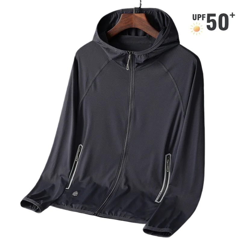 Мужская солнцезащитная куртка с капюшоном UPF 50+, летняя, легкая, быстросохнущая, дышащая, на молнии, для спорта и активного отдыха, однотонная.
Мужская солнцезащитная куртка с капюшоном UPF 50+, летняя, легкая, быстросохнущая, дышащая, на молнии, для спорта и активного отдыха, однотонная.
