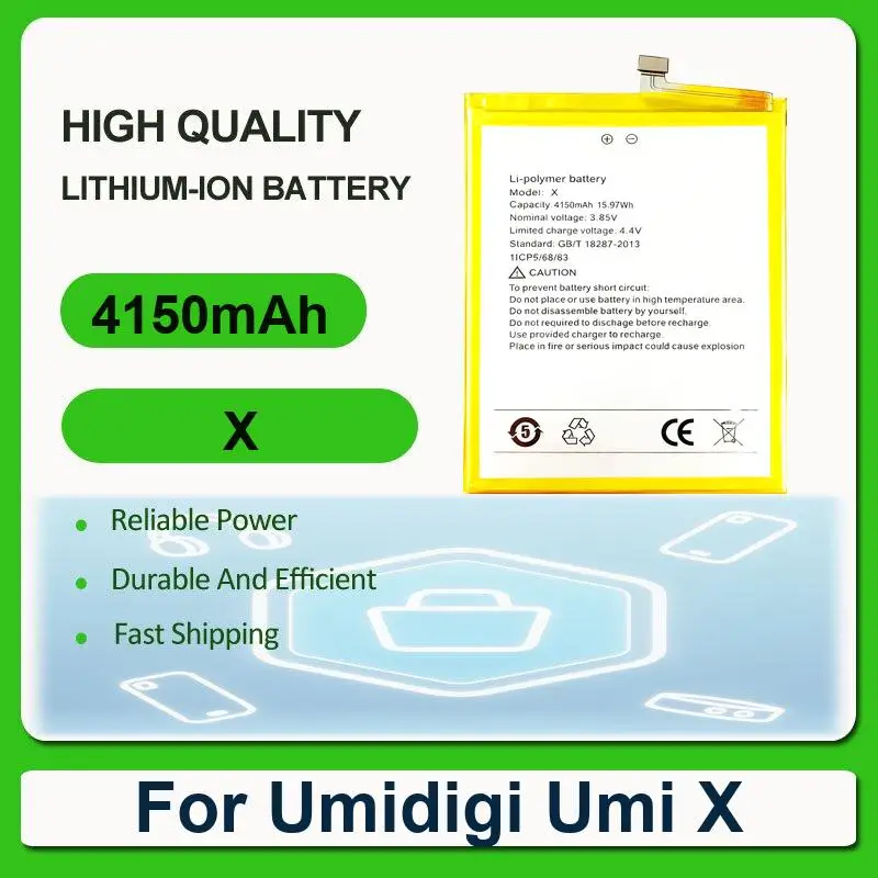 Replacement Mobile Phone Battery For UMI Umidigi X X (For UMI) 4150mAh
Replacement Mobile Phone Battery For UMI Umidigi X X (For UMI) 4150mAh