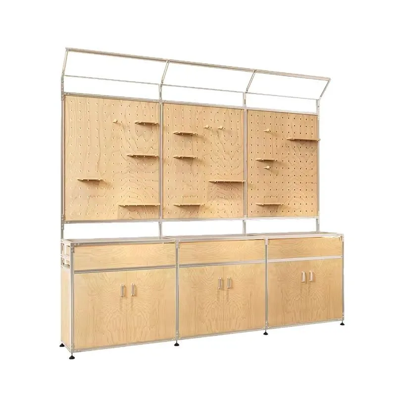 Aluminum profile birch exhibition hall creative hole board sample shelf art display rack
Aluminum profile birch exhibition hall creative hole board sample shelf art display rack