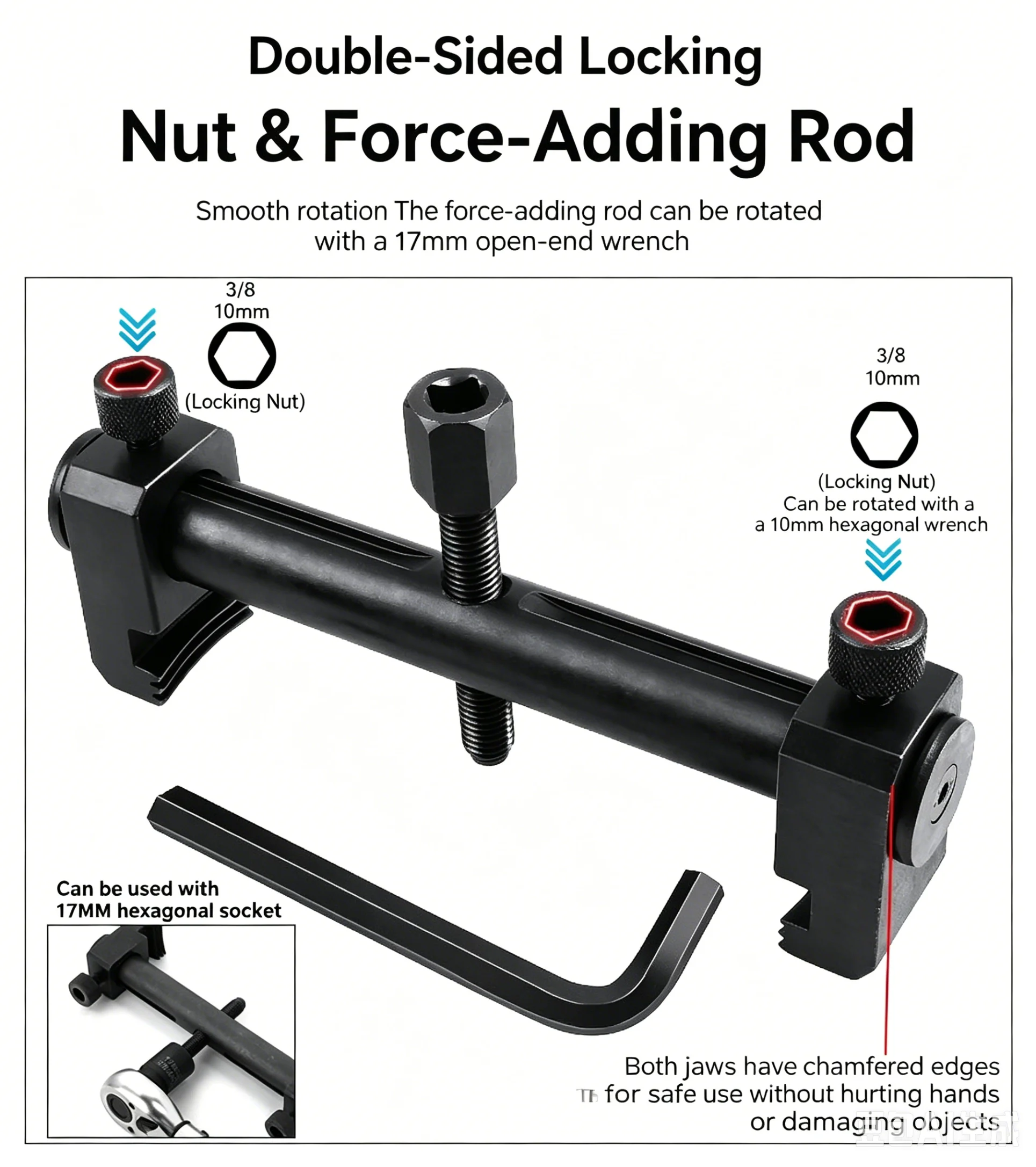 Threaded Crankshaft Pulley Removal Tool Generator Compressor Wheel Puller Timing Belt Pulley Disassembly Puller Universal Auto E
Threaded Crankshaft Pulley Removal Tool Generator Compressor Wheel Puller Timing Belt Pulley Disassembly Puller Universal Auto E