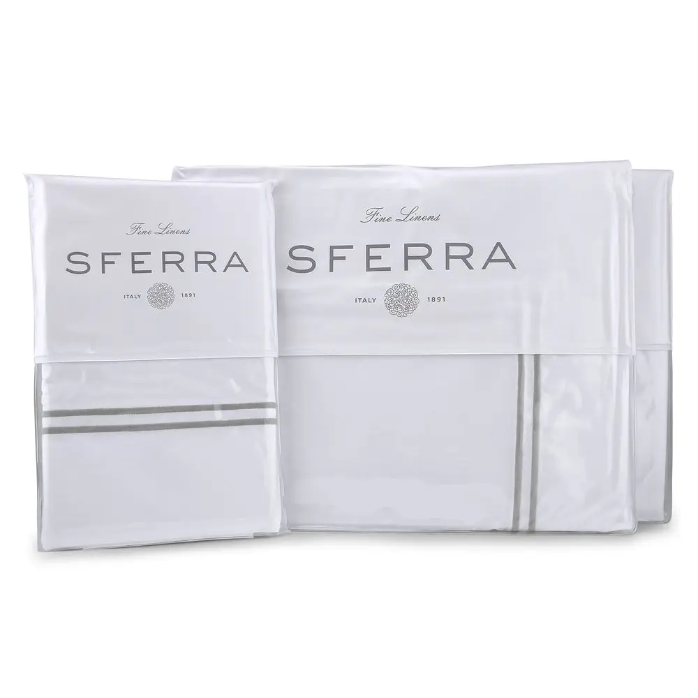 Grande Hotel Sheet Set King White Silver
Grande Hotel Sheet Set King White Silver