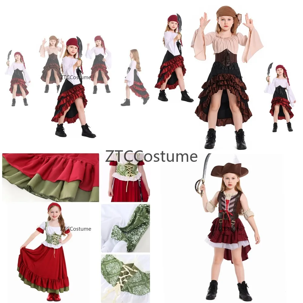 Vintage Medieval Pirate Costume for Women Girls Cosplay Halloween Party Dance Stage Show Performance
Vintage Medieval Pirate Costume for Women Girls Cosplay Halloween Party Dance Stage Show Performance