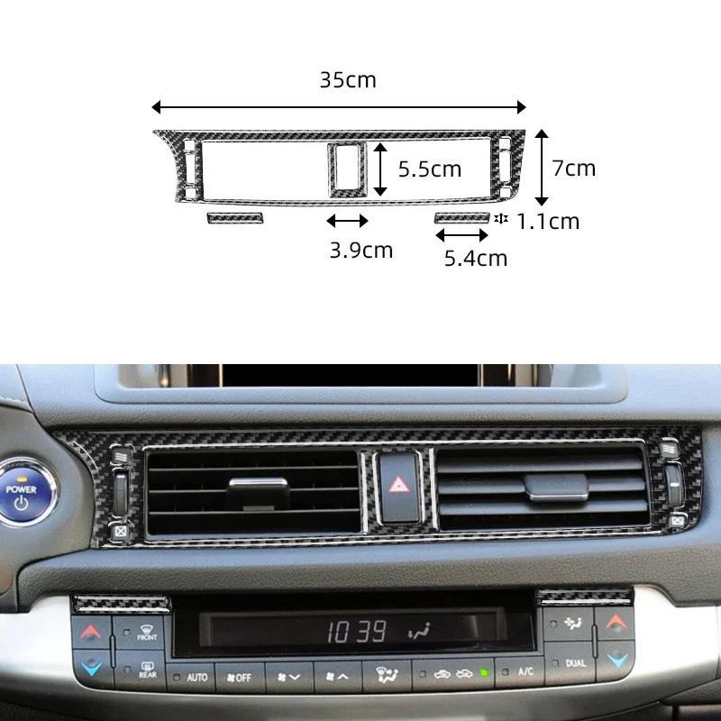 Carbon Fiber Car Central Control Air Outlet Sticker Decal Interior Trim Cover for Lexus CT200h 2011-2017 Accessories
Carbon Fiber Car Central Control Air Outlet Sticker Decal Interior Trim Cover for Lexus CT200h 2011-2017 Accessories