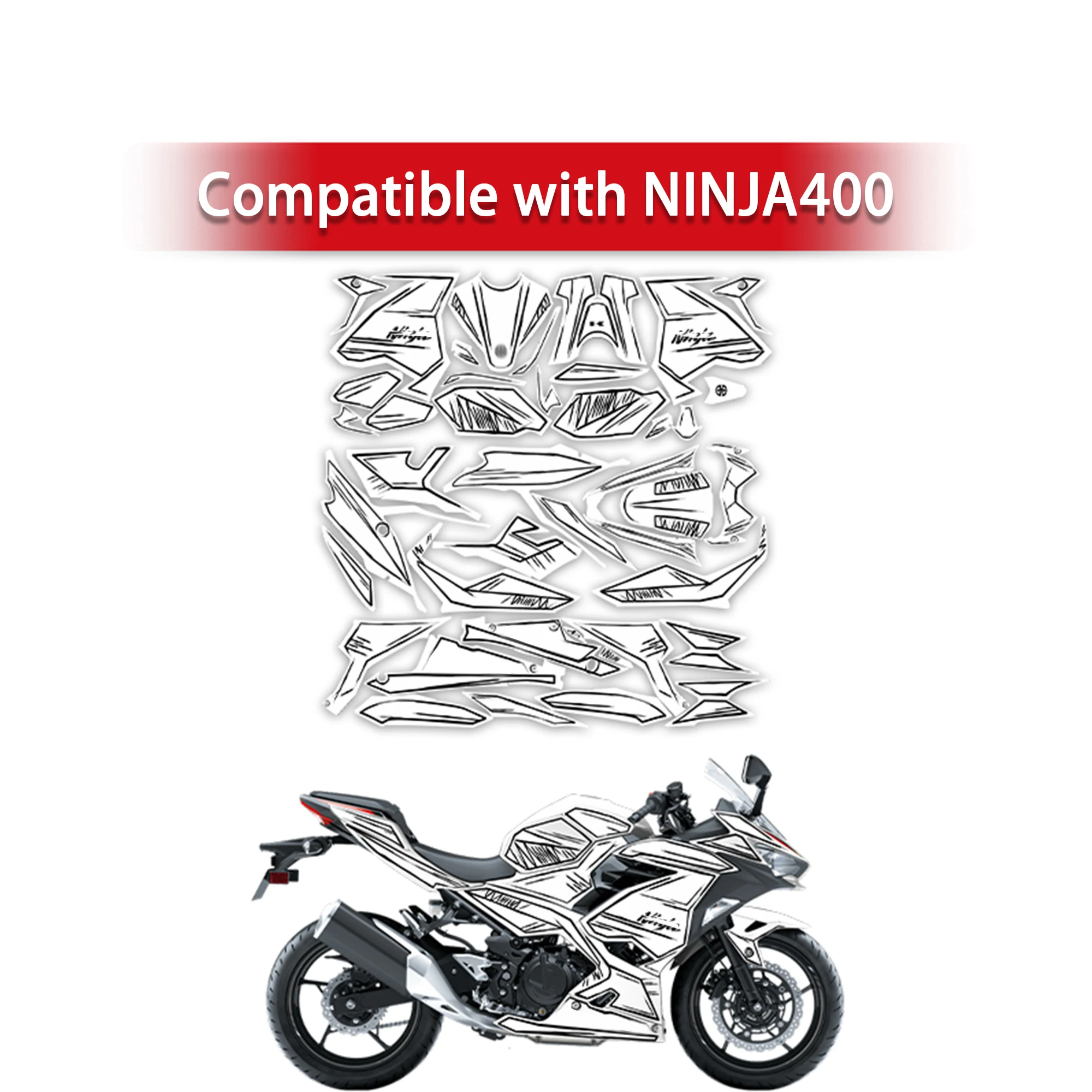 Full Body Motorcycle Decal Sticker, Compatible with Kawasaki Ninja 400, Wear Resistant Removable No Residue Stickers
Full Body Motorcycle Decal Sticker, Compatible with Kawasaki Ninja 400, Wear Resistant Removable No Residue Stickers