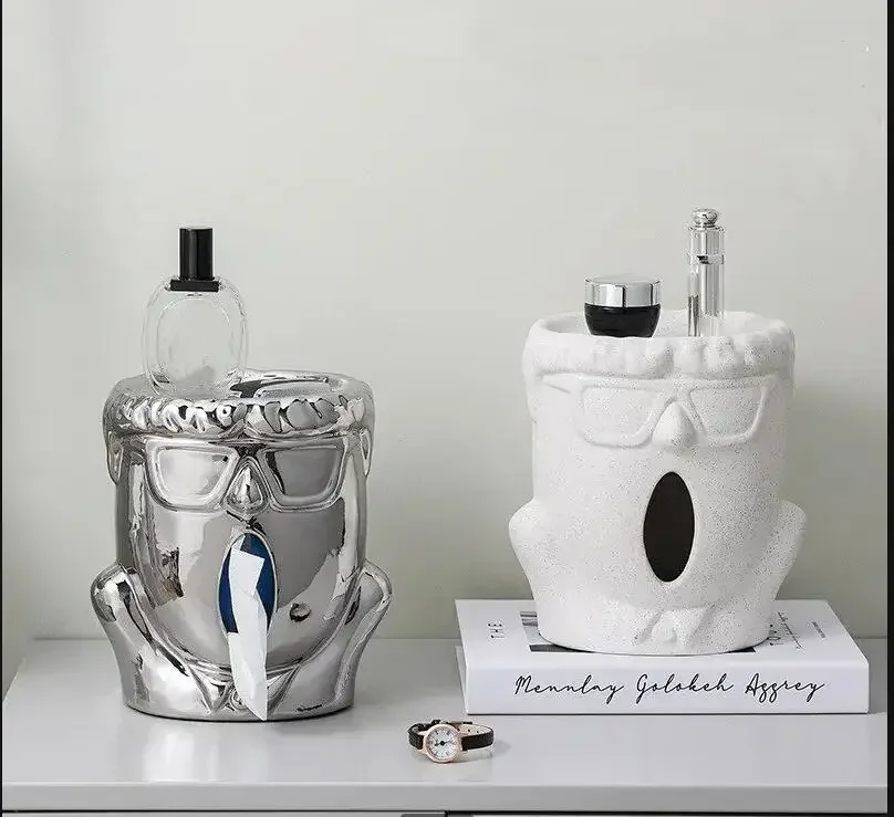 Creative Head Sculpture Tissue Box Living Room Tabletop Ceramic Tissue Box Toilet Tissue Holder Modern Home Decoration Crafts
Creative Head Sculpture Tissue Box Living Room Tabletop Ceramic Tissue Box Toilet Tissue Holder Modern Home Decoration Crafts