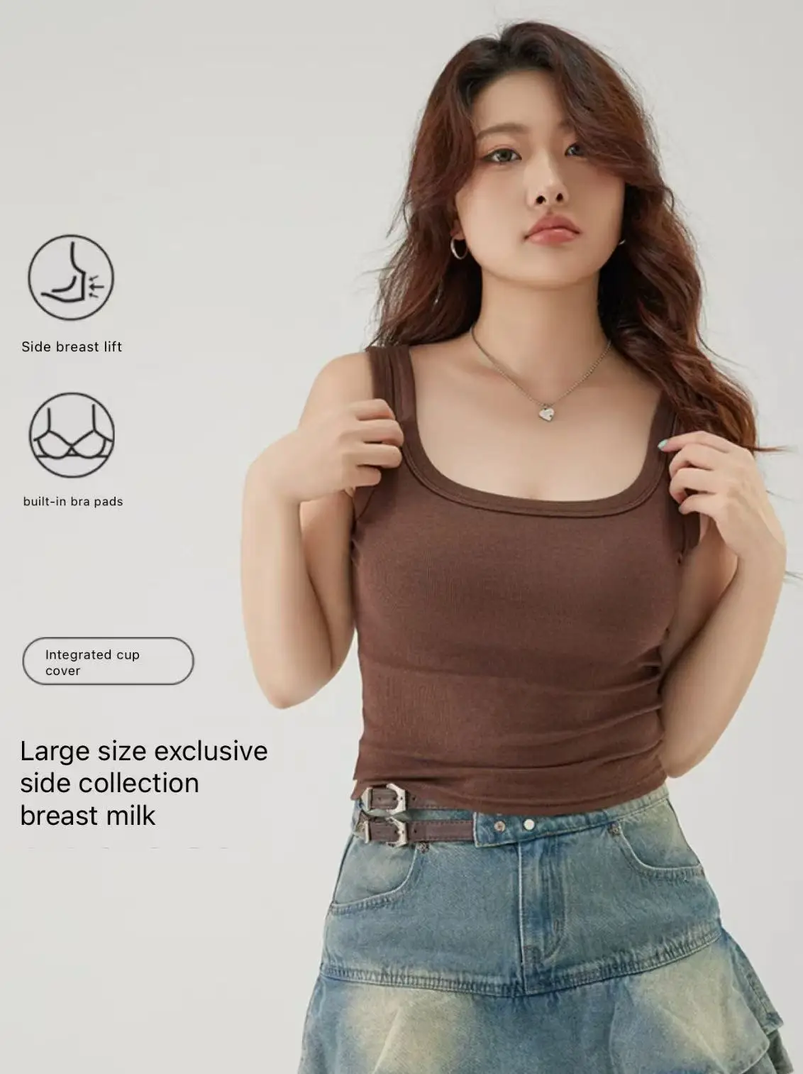 2026 New Summer Plus Size U-Neck Camisole With Padded Bra, Slim Tummy Cover Beauty Back Inner Wear Tank Top For Women
2026 New Summer Plus Size U-Neck Camisole With Padded Bra, Slim Tummy Cover Beauty Back Inner Wear Tank Top For Women
