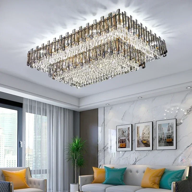 Modern Luxury Crystal Ceiling Chandelier for Living Dining Room New Design Kitchen Rectangular LED Light Luster Indoor Lighting
Modern Luxury Crystal Ceiling Chandelier for Living Dining Room New Design Kitchen Rectangular LED Light Luster Indoor Lighting
