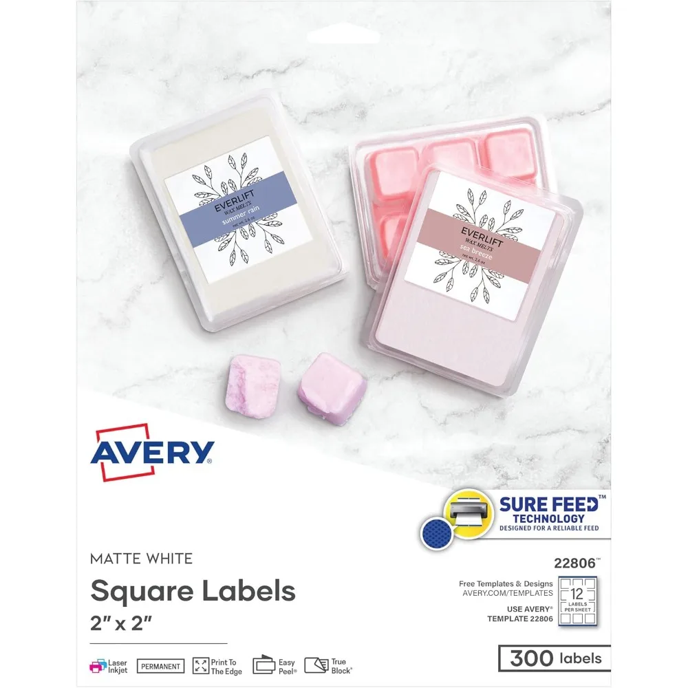 Printable Two Inch Square Matte White Labels 300 Count for Laser Inkjet Branding Packaging Events
Printable Two Inch Square Matte White Labels 300 Count for Laser Inkjet Branding Packaging Events