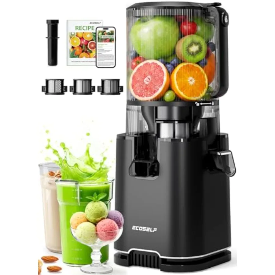 Cold Press Juicer for Family Gathering Party, Stainless Steel Body, Black Finish, 200W Quiet Motor with High Juice Yield
Cold Press Juicer for Family Gathering Party, Stainless Steel Body, Black Finish, 200W Quiet Motor with High Juice Yield