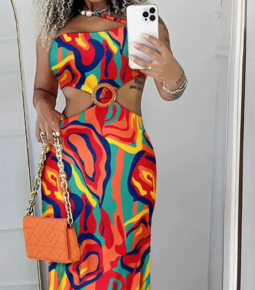 Tight Maxi Dress Woman New Multi-color Abstract Print Hollow Out Sleeveless Dresses Y2k Long Skirt for Female Summer 2024 New
Tight Maxi Dress Woman New Multi-color Abstract Print Hollow Out Sleeveless Dresses Y2k Long Skirt for Female Summer 2024 New