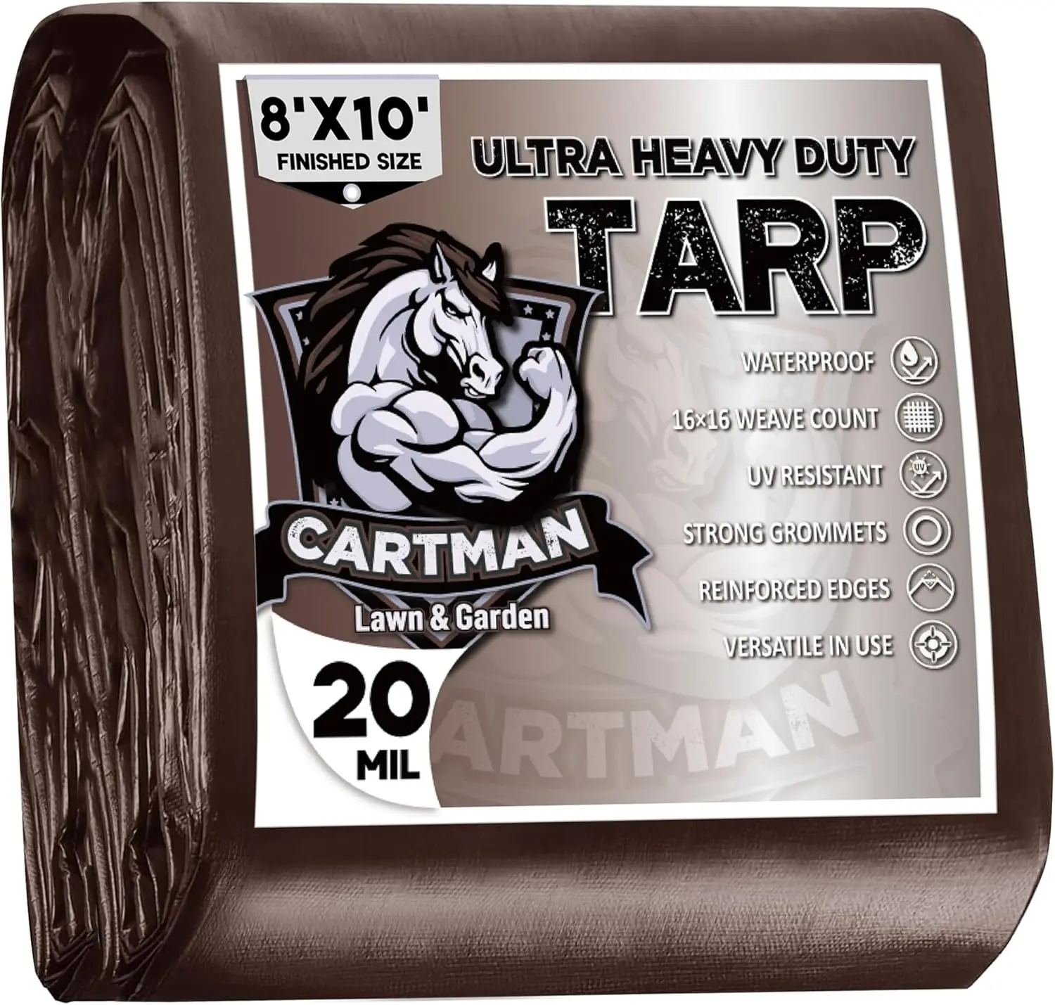 Extra Thick 20 Mil Brown Poly Tarp, 8x10 Feet, Heavy Duty, UV Resistant, Waterproof, Reinforced Edges, Multipurpose Protective
Extra Thick 20 Mil Brown Poly Tarp, 8x10 Feet, Heavy Duty, UV Resistant, Waterproof, Reinforced Edges, Multipurpose Protective