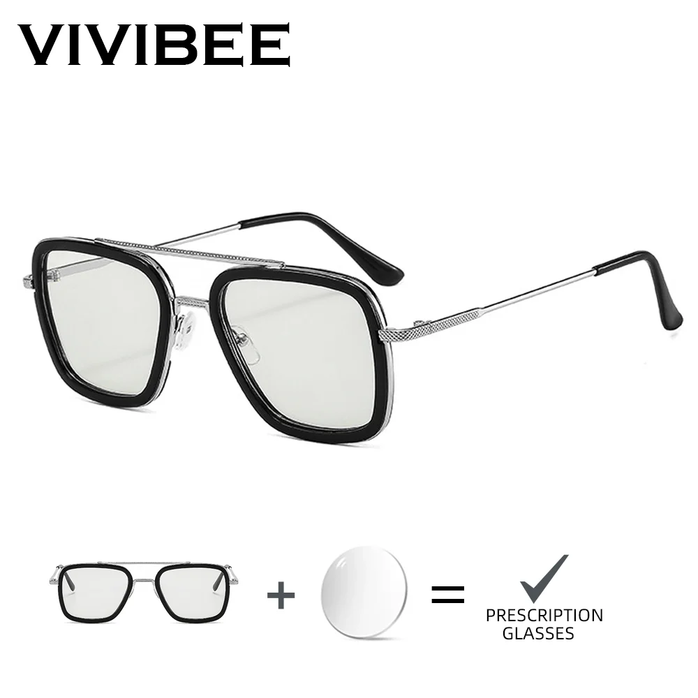 VIVIBEE индивидуальные ретро металлические очки по рецепту для близорукости винтажные фотохромные мужские квадратные оптические очки
VIVIBEE индивидуальные ретро металлические очки по рецепту для близорукости винтажные фотохромные мужские квадратные оптические очки