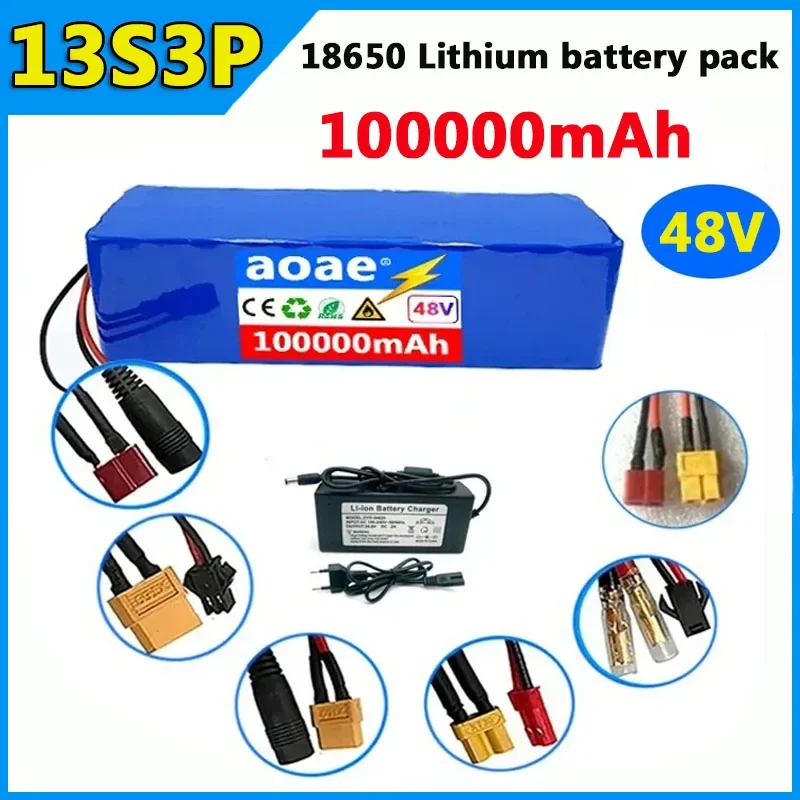 48V 13S3P 100000mAh 100Ah Lithium-ion Battery Pack with BMS + 54.6V Charger
48V 13S3P 100000mAh 100Ah Lithium-ion Battery Pack with BMS + 54.6V Charger