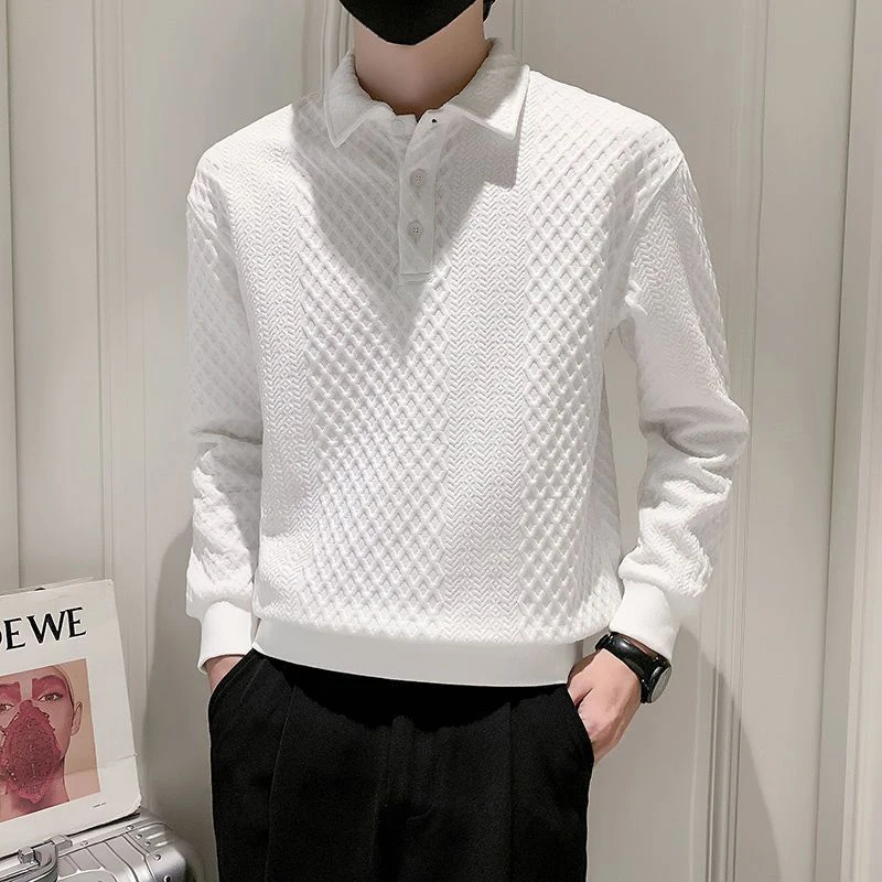 Argyle Plaid Print Long Sleeve Men Polo T Shirts Black White Mature Business Casual 2xl Oversized Pullover Fashion Harajuku Tops
Argyle Plaid Print Long Sleeve Men Polo T Shirts Black White Mature Business Casual 2xl Oversized Pullover Fashion Harajuku Tops