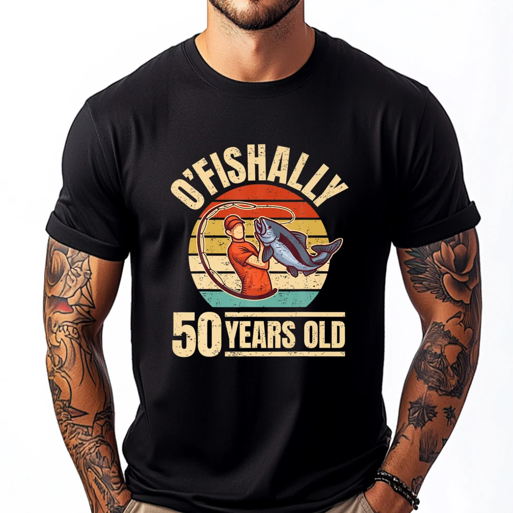 O Fishally 50 Years Old Angler 50th Birthday Black Graphic T Shirts Men Clothes Street
O Fishally 50 Years Old Angler 50th Birthday Black Graphic T Shirts Men Clothes Street