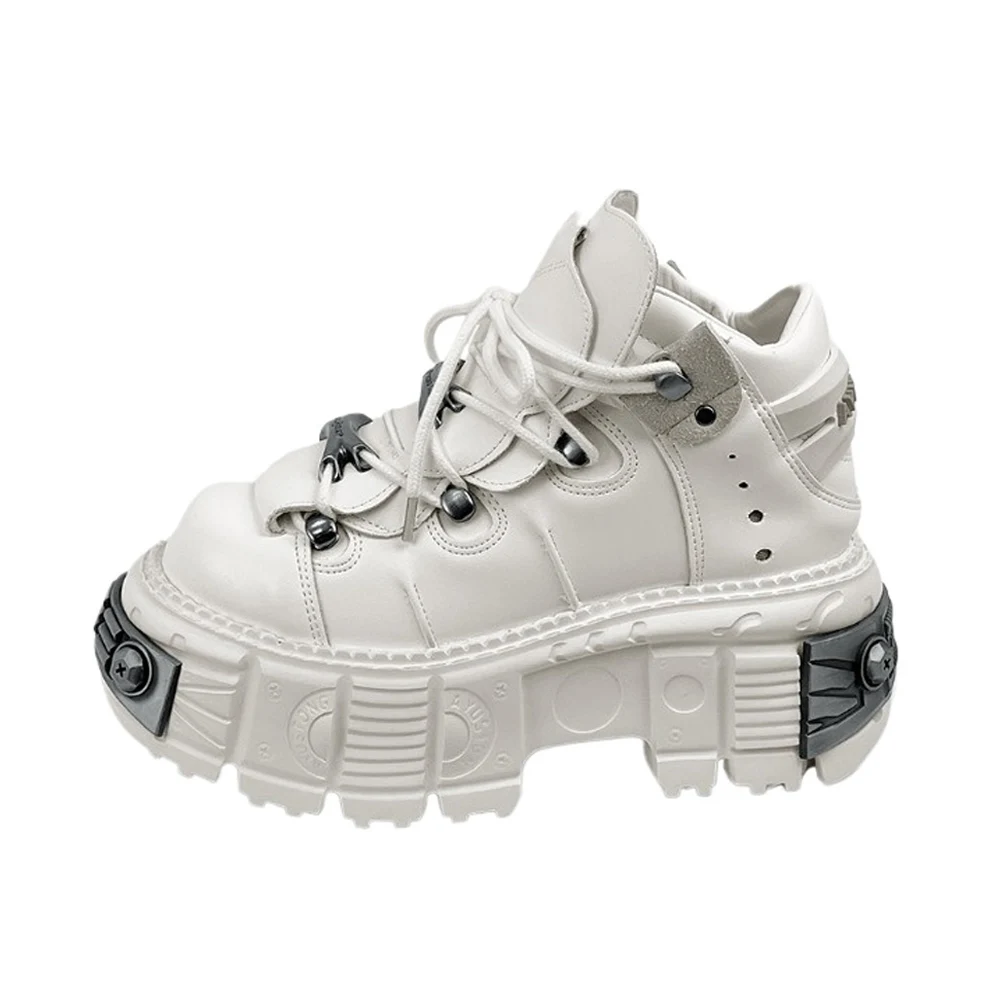 Retro Men's Motorcycle Boots Fashion Punk Rock Metal Big Round Toe Leather Shoes Platform Design Y2k Gothic Skull Ankle Boots
Retro Men's Motorcycle Boots Fashion Punk Rock Metal Big Round Toe Leather Shoes Platform Design Y2k Gothic Skull Ankle Boots