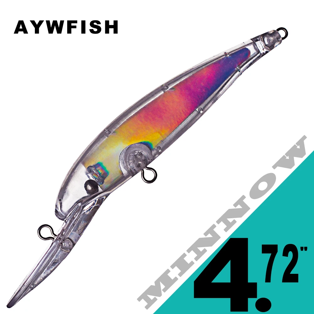 AYWFISH 10PCS Unpainted Foil Minnow Blanks Floating Fishing Lures 12CM 10.2G Prism Inside Minnow DIY Artificial Hard Bait New
AYWFISH 10PCS Unpainted Foil Minnow Blanks Floating Fishing Lures 12CM 10.2G Prism Inside Minnow DIY Artificial Hard Bait New