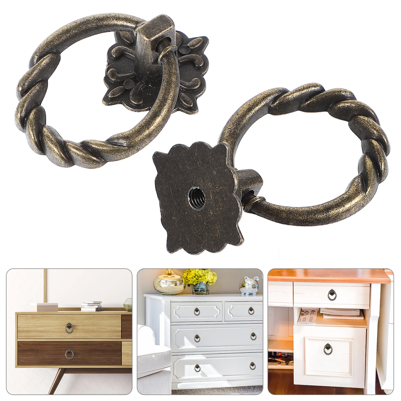6pcs Cabinet Handles Vintage Drawer Pulls Furniture Knobs Door Handle For Cupboard Drawer Pull Ring Hardware
6pcs Cabinet Handles Vintage Drawer Pulls Furniture Knobs Door Handle For Cupboard Drawer Pull Ring Hardware